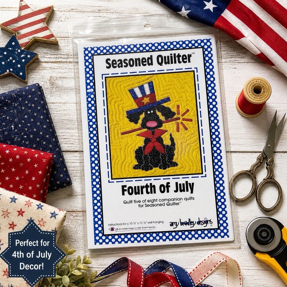 Seasoned Quilter Fourth of July Pattern Amy Bradley Designs Wall Hanging